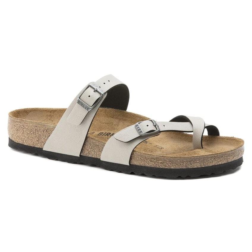 Birkenstock Mayari Birko-Flor Pull Up Stone 3 Birkenstock Mayari Birko-Flor Pull Up Stone
