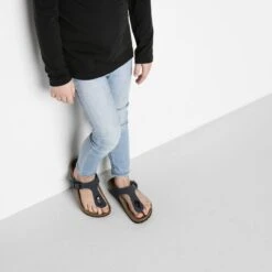 Birkenstock Gizeh Birko-Flor Nubuck Navy -Birkenstock 1005128 f look b