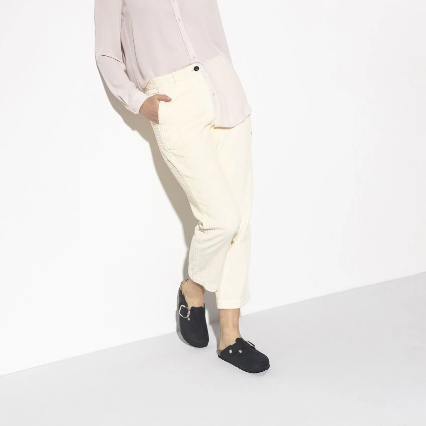 Birkenstock Boston Big Buckle Nubuck Leather Black 5 Birkenstock Boston Big Buckle Nubuck Leather Black - Image 3