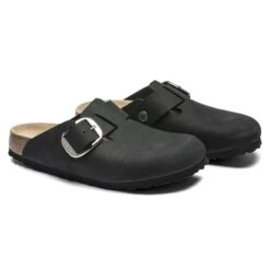 Birkenstock Boston Big Buckle Nubuck Leather Black 17 Birkenstock Boston Big Buckle Nubuck Leather Black -Birkenstock 1016995 pair