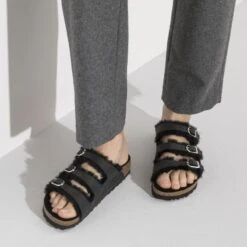 Birkenstock Florida Fresh Shearling Oiled Leather 14 Birkenstock Florida Fresh Shearling Oiled Leather -Birkenstock 1020319 f closeup f