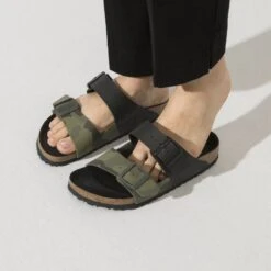 Birkenstock Arizona Split Birko-Flor Black/Desert Soil Camo Green -Birkenstock 1021131 detail 8