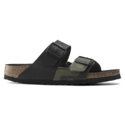 Birkenstock Arizona Split Birko-Flor Black/Desert Soil Camo Green -Birkenstock 1021131 side