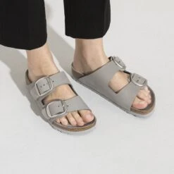 Birkenstock Arizona Big Buckle Nubuck Leather -Birkenstock 1021242 f closeup f