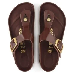 Birkenstock Gizeh Natural Leather Patent -Birkenstock 1021477 top