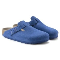 Birkenstock Boston Suede Leather Ultra Blue -Birkenstock 1022556 pair