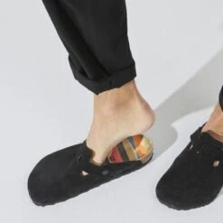 Birkenstock Boston Suede Leather Black 21 Birkenstock Boston Suede Leather Black -Birkenstock 1023452 detail 8
