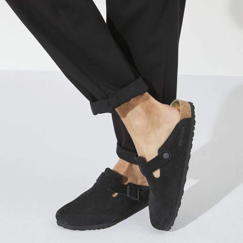 Birkenstock Boston Suede Leather Black 6 Birkenstock Boston Suede Leather Black - Image 4