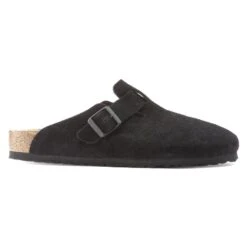 Birkenstock Boston Suede Leather Black 19 Birkenstock Boston Suede Leather Black -Birkenstock 1023452 side