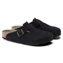 Birkenstock Boston Suede Leather Midnight -Birkenstock 1023865 pair