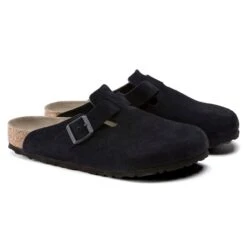 Birkenstock Boston Suede Leather Midnight -Birkenstock 1023910 pair