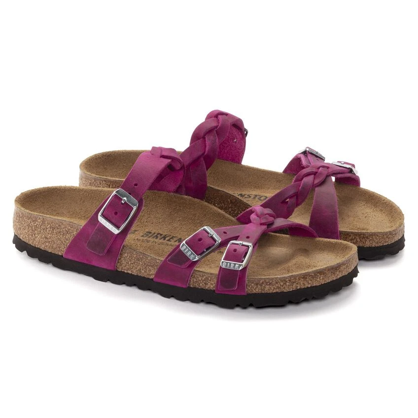 Birkenstock Franca Braid Oiled Leather Festival Fuchsia 9 Birkenstock Franca Braid Oiled Leather Festival Fuchsia - Image 7