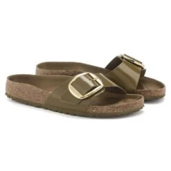 Birkenstock Madrid Natural Leather Patent -Birkenstock 1024141 pair