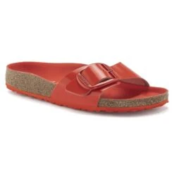 Birkenstock Madrid Big Buckle Natural Leather Patent