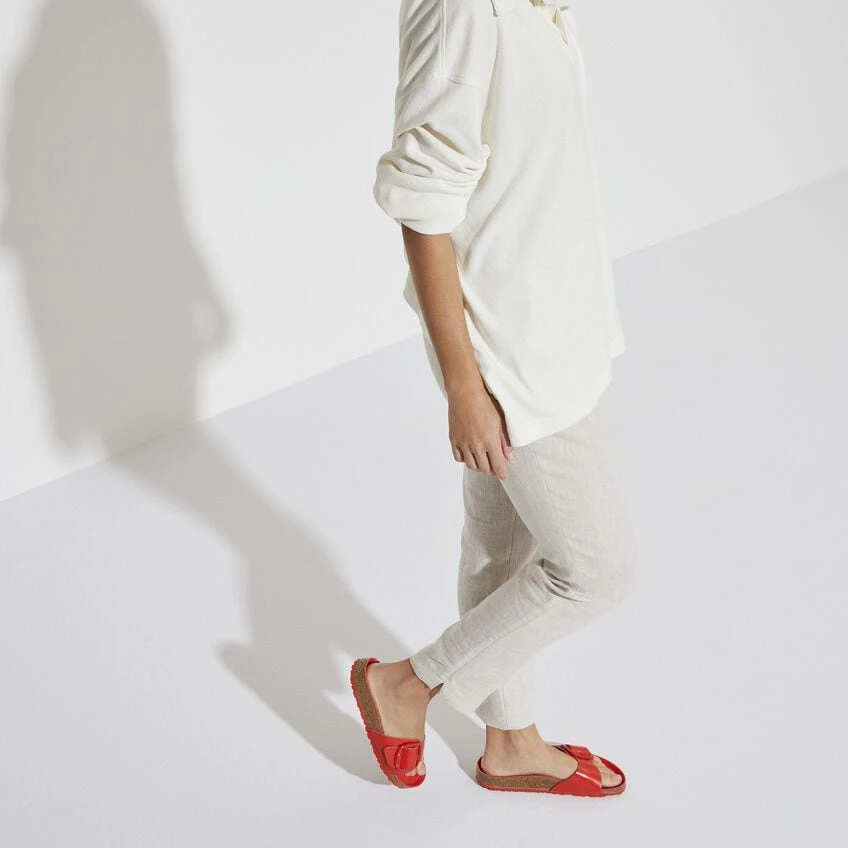 Birkenstock Madrid Big Buckle Natural Leather Patent 5 Birkenstock Madrid Big Buckle Natural Leather Patent - Image 3