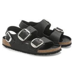 Birkenstock Milano Big Buckle Oiled Leather -Birkenstock 1024943 pair