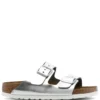 Women Birkenstock Metallic Buckled Sliders -Birkenstock 12056167 45341569 1000