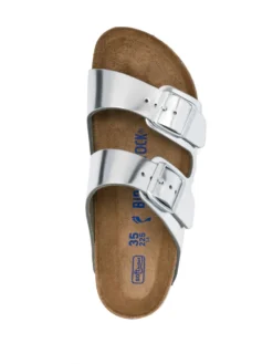 Women Birkenstock Metallic Buckled Sliders -Birkenstock 12056167 45341577 1000