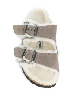 Women Birkenstock Arizona Two-strap Shearling Sandals -Birkenstock 15619676 28225414 1000