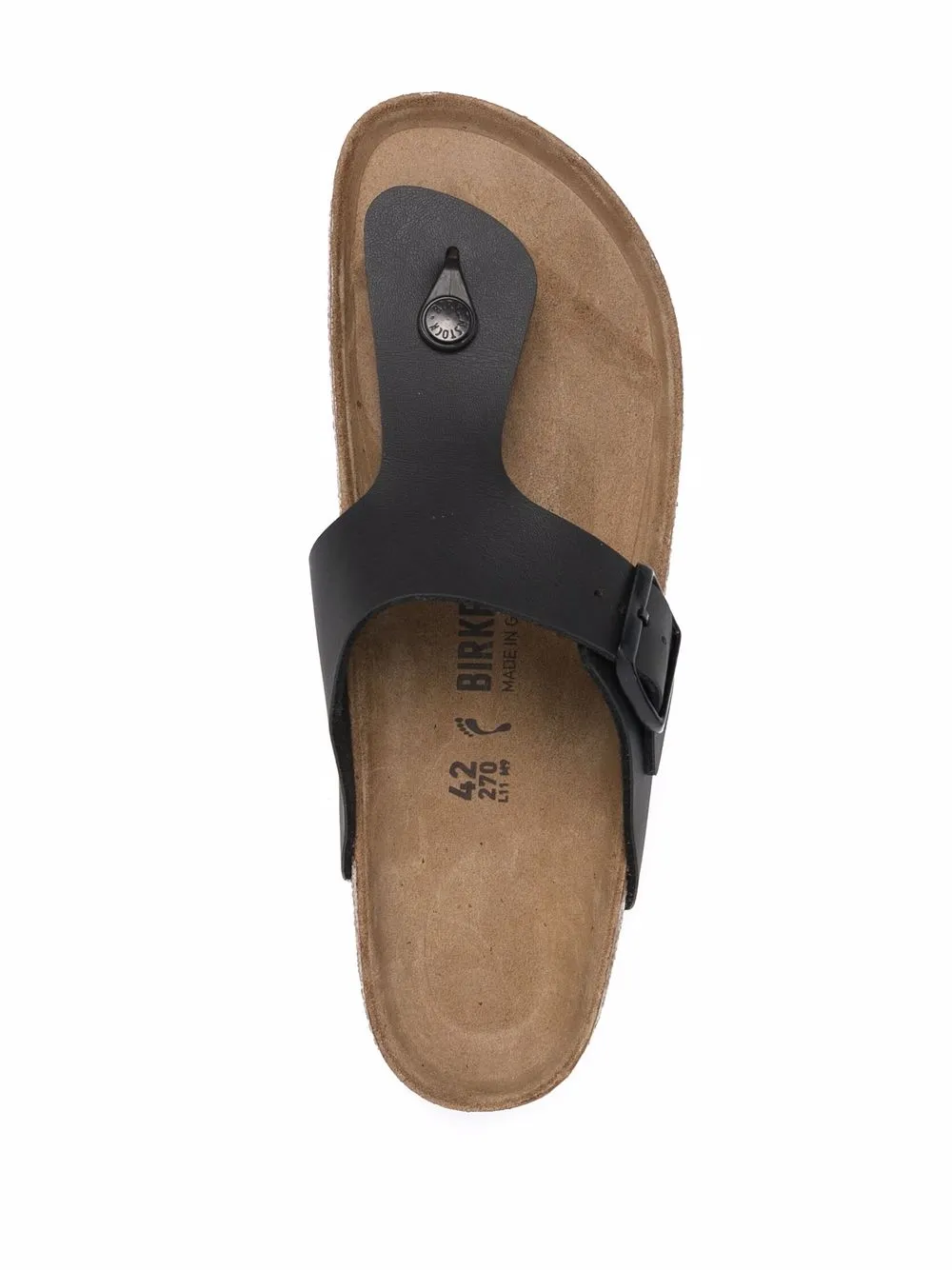 Men Birkenstock T-strap Leather Flip Flop Sandals 6 Men Birkenstock T-strap Leather Flip Flop Sandals - Image 4