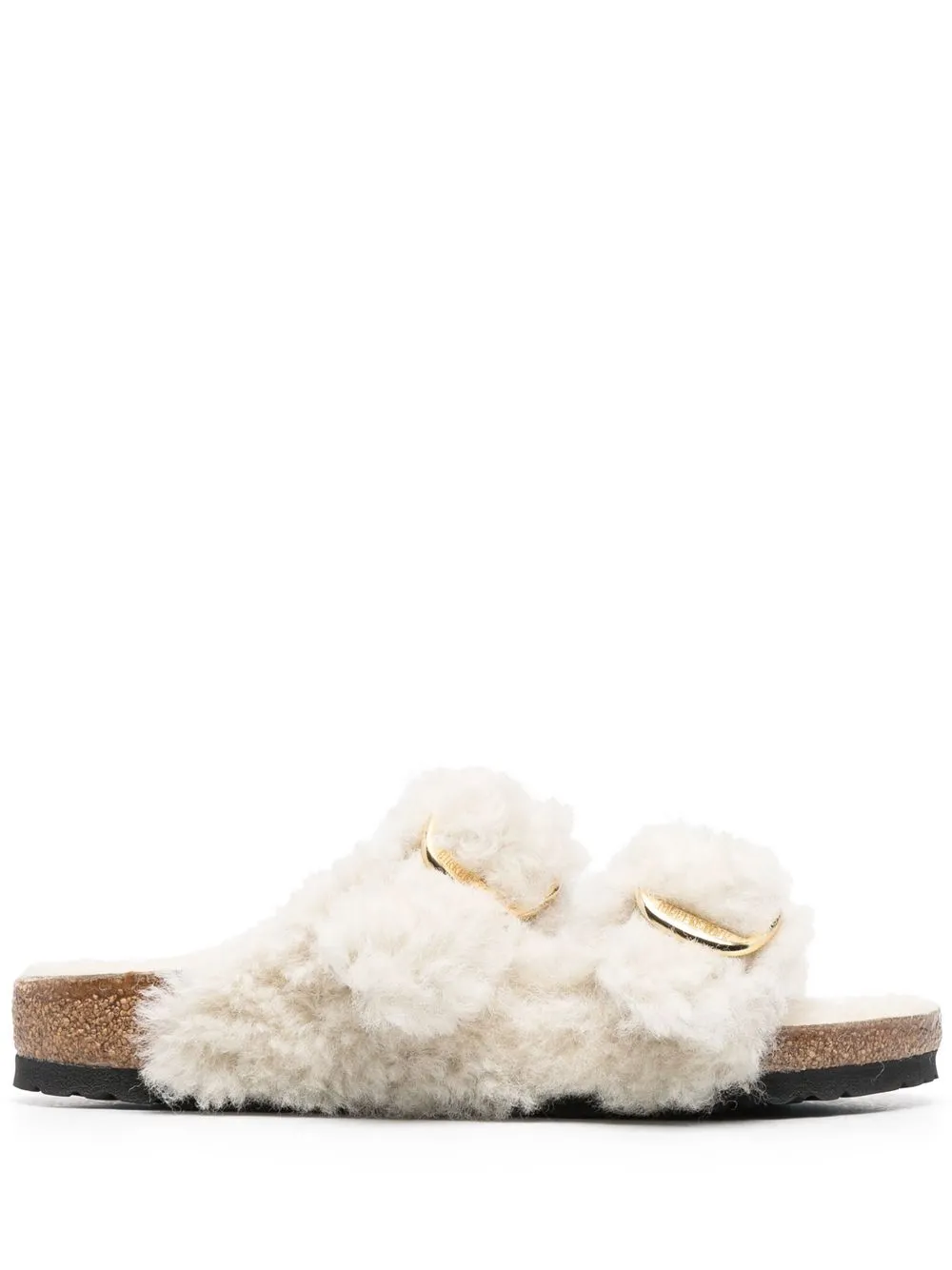 Women Birkenstock Buckle-fastening Shearling Slides 3 Women Birkenstock Buckle-fastening Shearling Slides