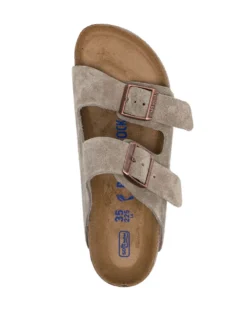 Women Birkenstock Buckle-fastening Suede Slides -Birkenstock 19346266 44663327 1000