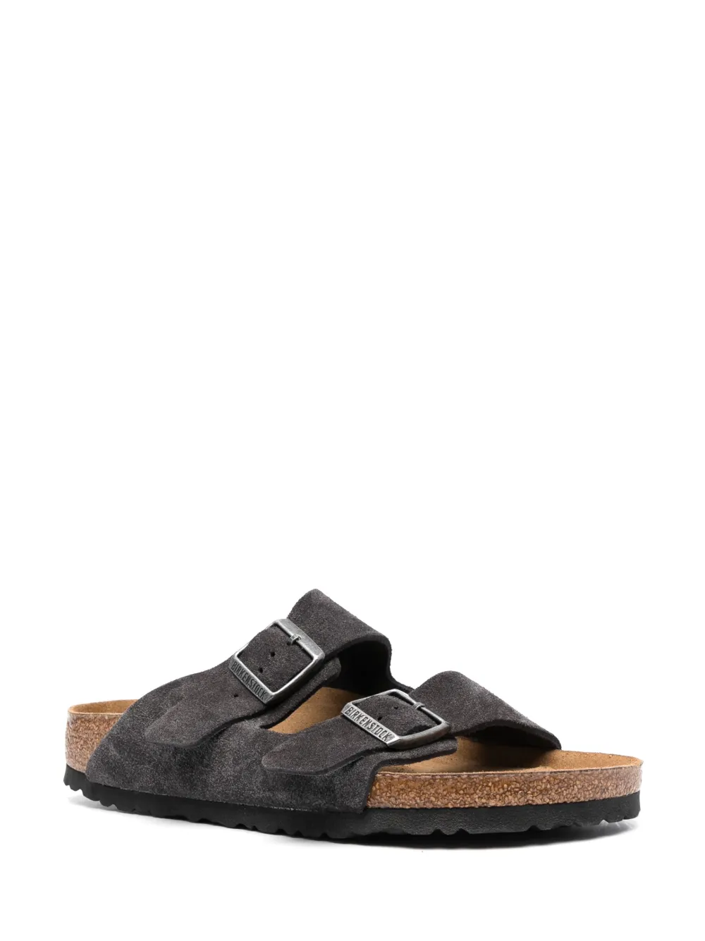 Men Birkenstock Buckle-strap Suede Slides 4 Men Birkenstock Buckle-strap Suede Slides - Image 2