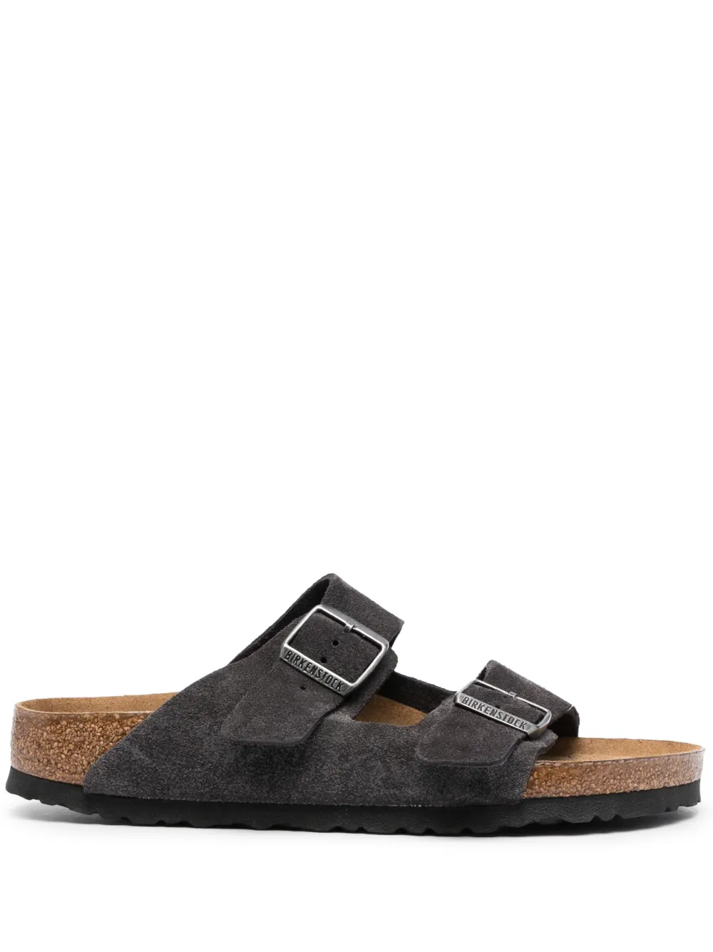 Men Birkenstock Buckle-strap Suede Slides 3 Men Birkenstock Buckle-strap Suede Slides