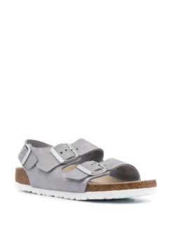 Women Birkenstock Milano Leather Flat Sandals -Birkenstock 20006861 45027462 1000