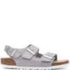 Women Birkenstock Milano Leather Flat Sandals 1 Women Birkenstock Milano Leather Flat Sandals -Birkenstock 20006861 45028846 1000