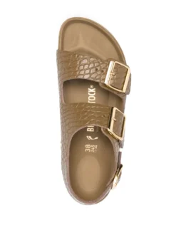 Women Birkenstock Crocodile-effect Sandals -Birkenstock 20007842 44979906 1000