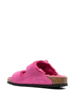 Women Birkenstock Arizona Shearling Suede Sandals -Birkenstock 20319772 50377330 1000