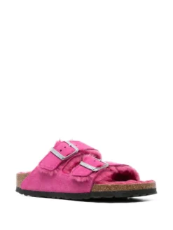 Women Birkenstock Arizona Shearling Suede Sandals -Birkenstock 20319772 50377331 1000