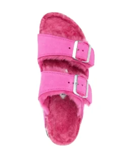 Women Birkenstock Arizona Shearling Suede Sandals -Birkenstock 20319772 50377332 1000