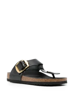 Women Birkenstock Gizeh Logo-engraved Leather Sandals -Birkenstock 20320409 50371466 1000