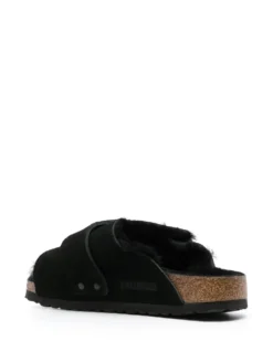 Women Birkenstock Kyoto Shearling Suede Sandals -Birkenstock 20320421 50361566 1000