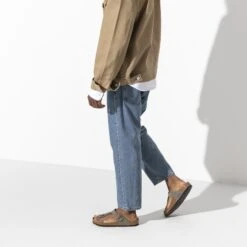 Birkenstock Gizeh Birko-Flor Nubuck Stone -Birkenstock 43391 f look m