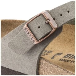 Birkenstock Gizeh Birko-Flor Nubuck Stone -Birkenstock 43393 detail 1