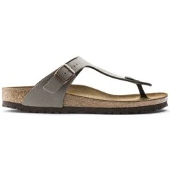 Birkenstock Gizeh Birko-Flor Nubuck Stone -Birkenstock 43393 side