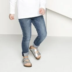Birkenstock Arizona Birko-Flor Silver -Birkenstock 555133 f look g