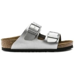 Birkenstock Arizona Birko-Flor Silver -Birkenstock 555133 side